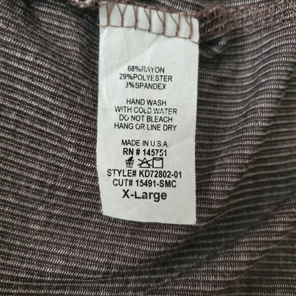 Pink Blush Pinstriped Off Shoulder Ruffle Accent Maternity Dress Charcoal XL NWT - Picture 9 of 15